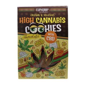 Euphoria kannabiszos csokoládés Cookies CBD-vel 100g