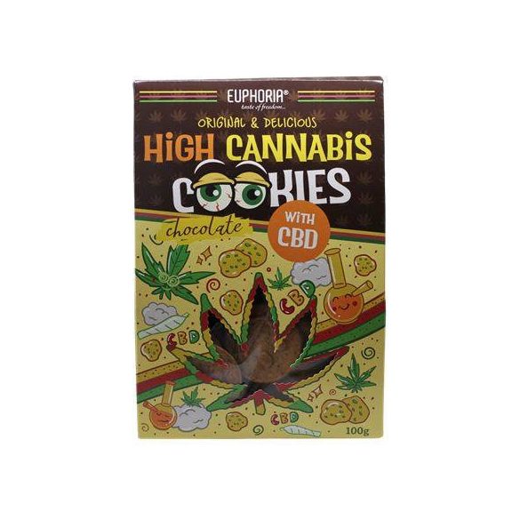 Euphoria kannabiszos csokoládés Cookies CBD-vel 100g