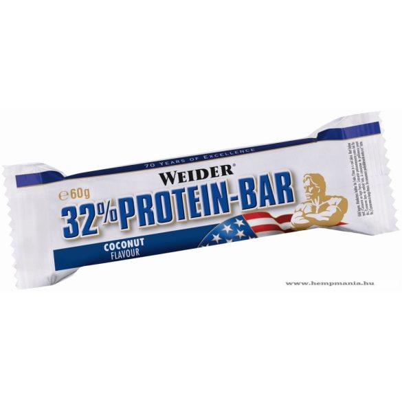 Weider 32% Protein Bar 60 g fehérje szelet - kókusz