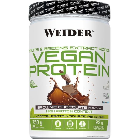 Weider Vegan Protein 750 g vegán fehérjepor - kakaóspiskóta