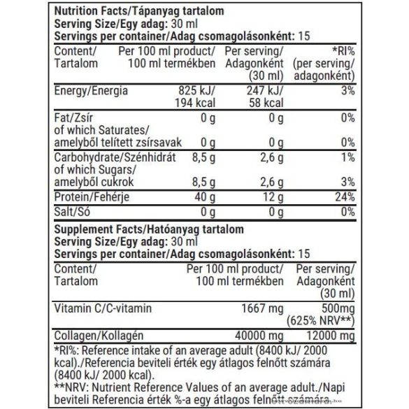 Fittprotein Collagen 12000mg +Vitamin C Ananász