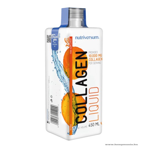 Collagen liquid - 10.000 mg - 450 ml - VITA - Nutriversum - narancs