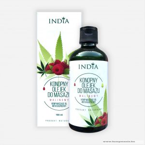 INDIA kendermagolajos málna masszázsolaj 100ml