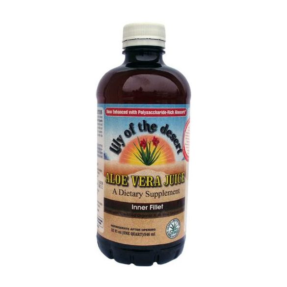 Aloe Vera Juice(Filézett )99% növény belsejét tartalmazza 946 ml