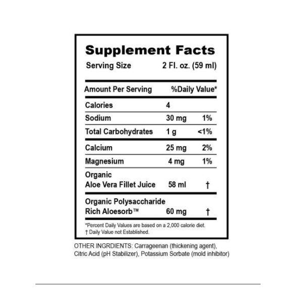 Aloe Vera Juice(Filézett )99% növény belsejét tartalmazza 946 ml