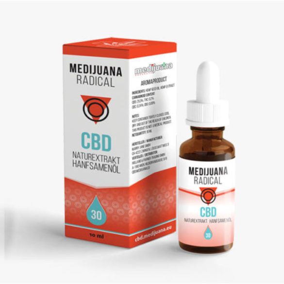 MEDIJUANA RADICAL teljes spektrumú CBD olaj 30% CBD tartalommal 10 ml